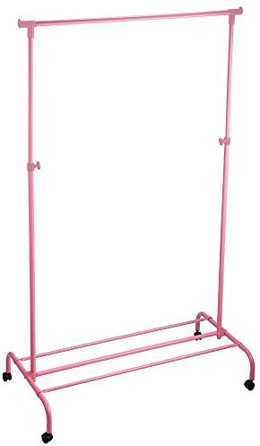 Home Vida Singolo Capo Rack Regolabile Porta Vestiti Rail, Rosa