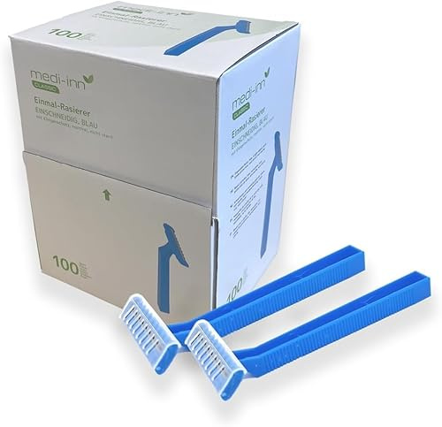 Medi-Inn Einmalrasierer Einwegrasierer Farbe blau (einschneidig, 500 Stück)