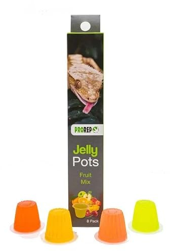 ProRep Jelly Pots 8 Pack | Fruit Mix | 4 Flavours | Fruit Jelly | Lizards, Geckos, Birds, Parrot, Feeder Insects |