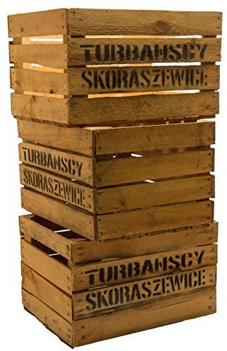 Kistenkoli Altes Land Lot de 3 grosses caisses à fruits « TS » caisses à vin ou à pommes en bois Shabby Vintage