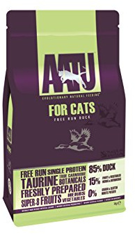 AATU 85/15 Complete Dry Cat Food, Duck 1kg - High Protein, Grain Free Recipe, No Artificial Ingredients