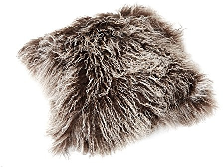 Reissner Lammfelle Tibet Lammfell Kissenbezug langflorig 40x40cm JYB12 Farbe Cappuccino (Tops)