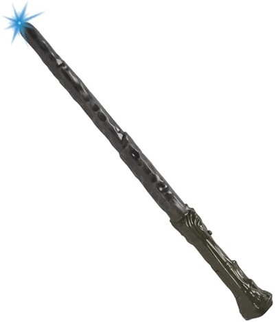 W WIDMANN MILANO Party Fashion 1911P - Magischer Zauberstab mit Licht und Sound, für Zauberer und Zauberlehrlinge, Dunkelbraun, Kostüm, Accessoire, Karneval, Mottoparty