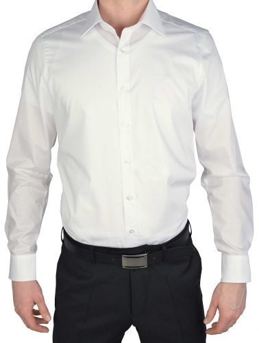 Herren Langarm Hemd Level Five Body Fit Weiss Gr.40