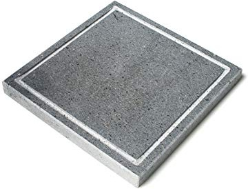 PATALANO MARMI Pierre à cuisson en pierre volcanique grise carrée 27x27x3cm