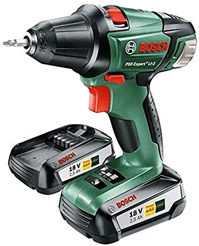 Bosch Bricolage 06039A3109 PSR Expert LI-2 da 18 V- Trapano-avvitatore senza fili, 2 batterie al litio in dotazione