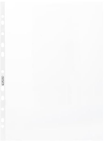 Herlitz 5814009 Prospekthülle A4, Genarbt, Dokumentenecht, Eingeschweißt, 10 Stück