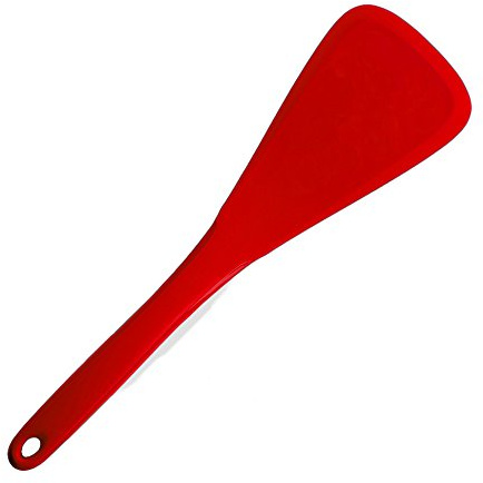 Kochblume Designwender | Premium-Silikon & BPA frei| Hitzebeständig | Spülmaschinenfest | 30cm | Farbe: rot