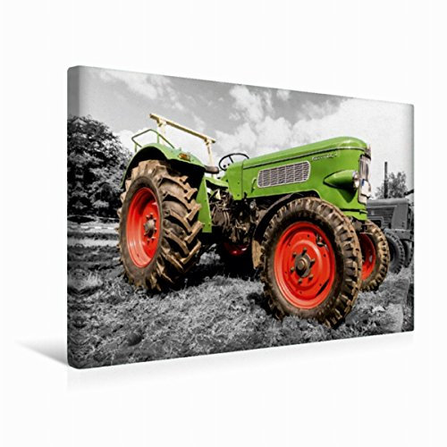 Toile textile de qualité supérieure - 45 x 30 cm - Paysage Fendt Favorit 3 - Image sur châssis - Impression sur toile véritable - Art CALVENDO