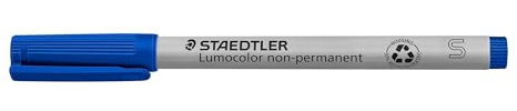 STAEDTLER Lumocolor 311 Non-Permanent – Blau, 10 Stück, S, 0,4 mm | Abwischbarer Folienstift, wasserlöslich – für Overhead-Projektion – Art.-Nr. 311-3