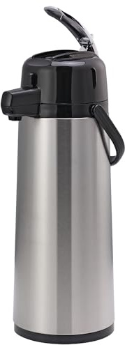 Service Ideas ECAL25S Eco-Air Airpot with Lever Lid, Insulated Beverage Dispenser, Thermal Coffee Carafe, 2.5 Liter, Glass vacuum insulated