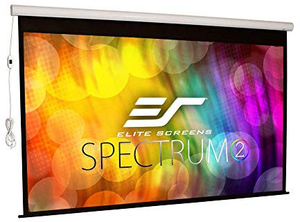 Elite Screens Spectrum 2 Electric Motorized Projector Screen, 91-Inch 16:9, 12-Inch Drop Down, MaxWhite FG 4K/8K UHD, SPM91H-E12