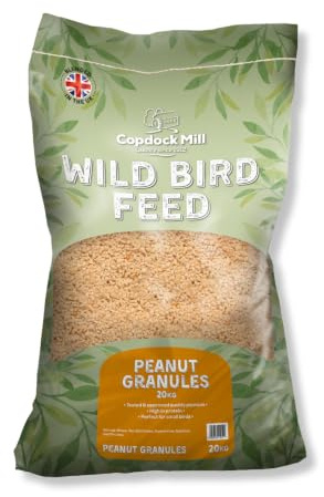 Copdock Mill Peanut Granules 20kg - Peanuts for Wild Birds Suitable for All Wild Bird Species - High In Energy, Protein Rich Bird Seeds for Small Garden Birds