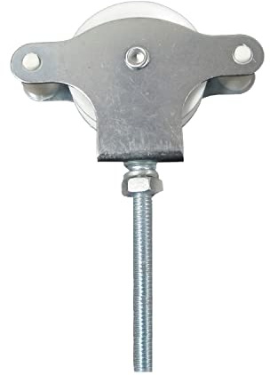 Polea Tendedero Wolfpack Zincado 60 mm. Roldana Plástico con Tornillo
