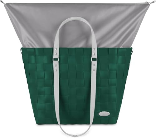 normani Einkaufskorb 25 + 15 l mit erweiterbarem Volumen und langen Henkel aus recyceltem Material