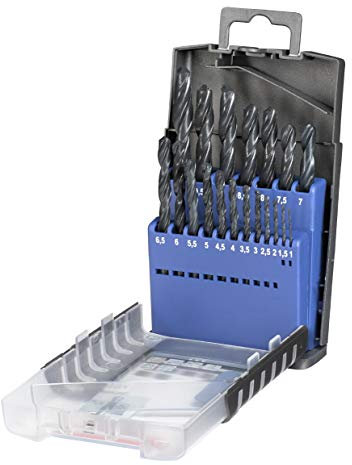kwb HSS Metallbohrer-Satz – Bohrer-Set, 19-teilig, Ø 1 bis 10 mm, Metalbohrersets (Steigung 0,5 mm)