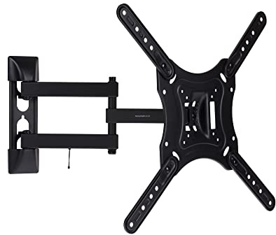 ProperAV Heavy Duty Swing Arm TV Wall Bracket 23 24 28 32 37 40 42 43 46 50 55 Tilt 20° VESA 400x400 Black