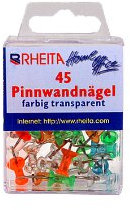 225 (5x 45) Pinnwandnadeln / farbig transparent