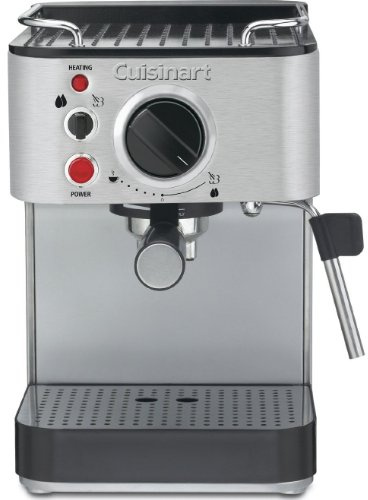 Cuisinart 1.66 Quart Stainless Steel Espresso Maker, Silver, EM-100NAS