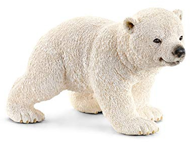 Schleich WILD Life | Eisbärjunges, laufend 14708 | 4 x 7 x 4 cm | Spielfigur ab 3 Jahren | detailgetreue Tierfiguren | detailgetreue Tierfigur | Geschenk für Jungen und Mädchen