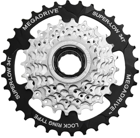 Sunrace Roue libre Sturmey- Archer MFM4S 7CV, compatible avec les dents, filetée à 7 vitesses, chromée, Argent