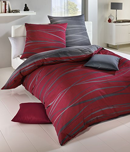 Kaeppel Biber Bettwäsche Motion 135x200 cm + 80x80 cm (584 rubin)