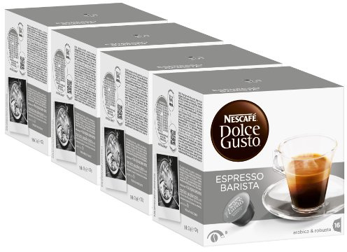 Nescafé Dolce Gusto Espresso Barista, Lot de 4, 4 x 16 Capsules