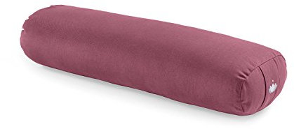 LOTUSCRAFTS Cojín de yoga para Yin Yoga, rollo, funda lavable de algodón orgánico, cojín con relleno de ceiba, rollo de pilates, cojín de meditación