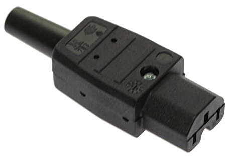 as - Schwabe Warmgerätesteckdose - Typ C15 - Gerätesteckdose für bis 120° C - Thermoplast-Gerätesteckdose - 2-polig - Anschlussleitungen max. 3G1,5-230 V / 10 A - Made in Germany - schwarz, 62082