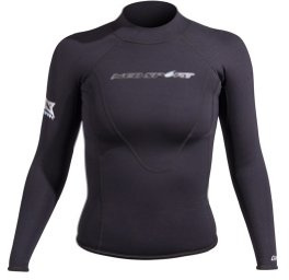 NeoSport Wetsuits Women's XSPAN Long Sleeve Shirt, Black, 8 - Diving, Snorkeling & Wakeboarding
