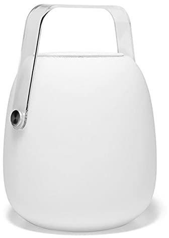 Lumisky Mini baladeuse enceinte bluetooth sans fil LED blanc/multicolore dimmable MINI SO PLAY H25cm avec télécommande