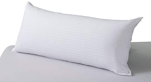 Savel - Funda de Almohada Cutí 100% algodón con Cremallera | 40 x 135 cm | Protector de Almohada de Algodon listado Transpirable. Tejido de Raso labrado Suave y Absorbente.