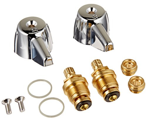 Danco 39674E 2-Handle Lavatory Faucet Trim Kit for Central Brass with Stems and Seats, Chrome