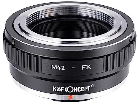 K&F CONCEPT M42 to Fuji X Adapter, Manual Lens Mount Adapter Fit for M42 Mount Lens to Compatible with Fujifilm X-Series FX Mount Mirrorless Cameras