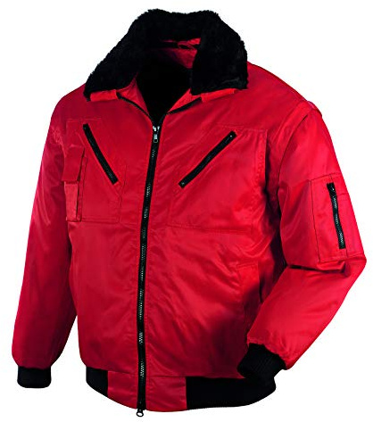teXXor Piloten Oslo Arbeitsjacke mit abnehmbaren Ärmeln, XXL, rot, 4172