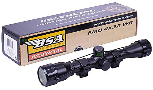 BSA EMD 4x32 Essential TELESCOPIC Air Gun Rifle SCOPE Sight + 11mm 3/8 Mounts