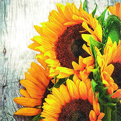 Motivserviette Sonnenblumen