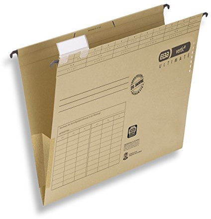 Elba Hängetasche A4, vertic Ultimate aus Karton, braun, 25 Stück, 25er Pack