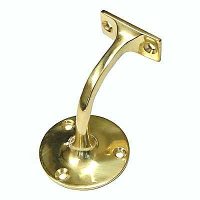Polished Brass 64mm (2 1/2) Handrail Bracket w/Screws J33966