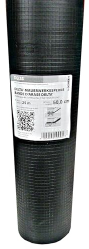 Dörken Delta-Mauerwerkssperre, 50 cm x 25 m, Schwarz