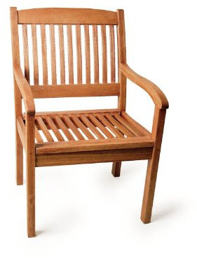 SAM Gartenstuhl New Jersey, Akazienholz mit Armlehnen, Garten, Terrasse, Balkon, FSC® 100% Zertifiziert, pflegeleicht
