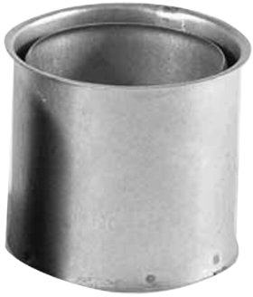 Kamino - Flam – Tubo para chimenea (Ø 150 mm/altura 120 mm), Tubos para estufa de leña, Conducto de humos, Tubo doble pared – acero resistente a altas temperaturas - plata