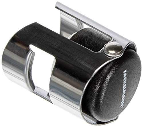 Fackelmann 649486 Sektflaschenverschluss 3,5x5,5cm aus ABS/Metall verchromt, Kunststoff, Schwarz/Silber, 5,5 x 3,5 x 3,5 cm