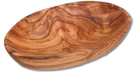 Cuenco ovalado de madera de olivo, 16 x 10 cm