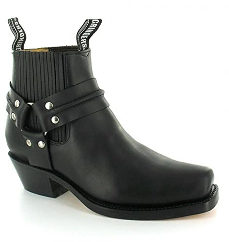 Grinders Renegade Lo Nero Uomo Cowboy Stivali 42