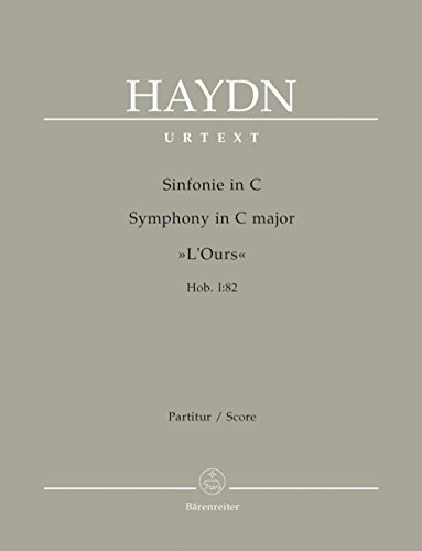 BARENREITER HAYDN J. - SINFONIE IN C L'OURS HOB.I:82 - PARTITUR Klassische Noten Partitur