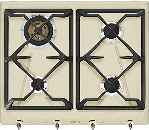 SMEG Gaskochfeld COLONIALE - SRV864POGH, Cremefarben/schwarz