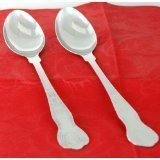 Set of 4 Kings Serving Spoons Stainless Steel 18/0