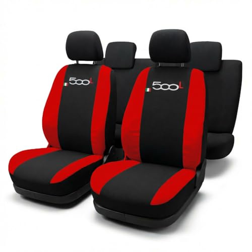 Lupex Shop 500L zweifarbige Sitzbezüge mit Logo - rot schwarz