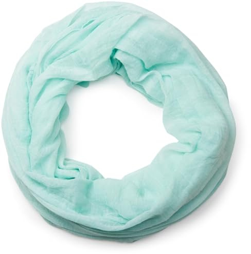 styleBREAKER Pañuelo loop unisex, color liso, 90x90 cm,Turquesa